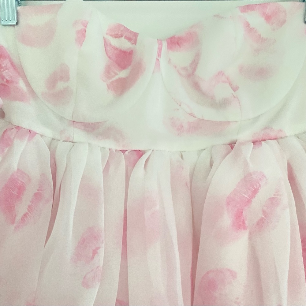 Selkie Pink and White Mini Dress - Picture 5 of 8